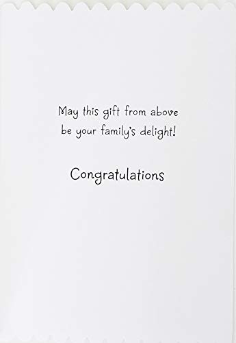 Greeting Card Blessed Baby Boy - Birth of New Baby Black African American Congratulations Religious May This Gift From Above Be Your Family's Delight