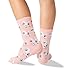 Hot Sox Girls' Big Fun Animal Crew 1 Pair Pack-Cool & Cute Casual Novelty Socks for Kids, Poodles (Blush), Small/Medium