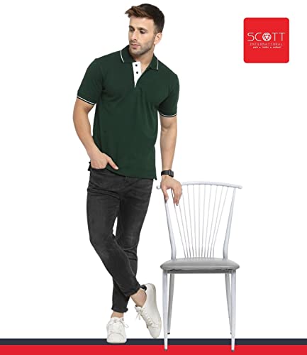 Image of Scott International Men's Cotton Regular Fit Polo T-Shirt