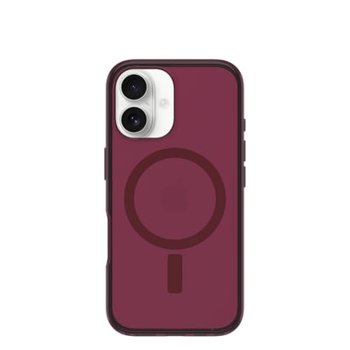 OtterBox iPhone 16 Symmetry Series Clear Case - Foxberry Pink - Ultra-Thin, Sleek iPhone Case, Glitter iPhone Case