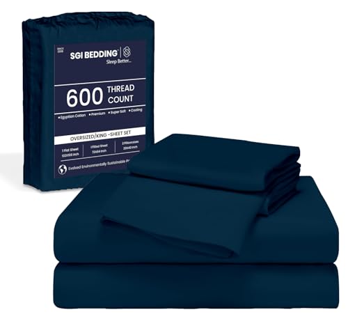 Image of SGI bedding 108 inchx108 inch 4 Pc Alaskan King Sheet Set 600 TC 15 inch Deep, Teal
