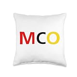 MCO Airport Code-Orlando Travel Apparel Throw Pillow