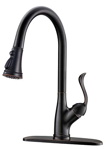 APPASO Pull Down Kitchen Faucet with Sprayer Oil Rubbed Bronze, Single Handle One
