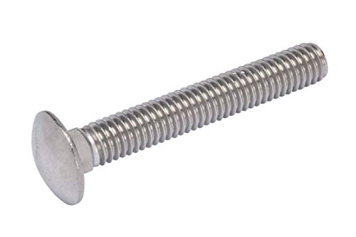 3/8"-16 X 2-1/2" (10Pc) Stainless Carriage Bolt, 18-8 Stainless Steel #TOP4