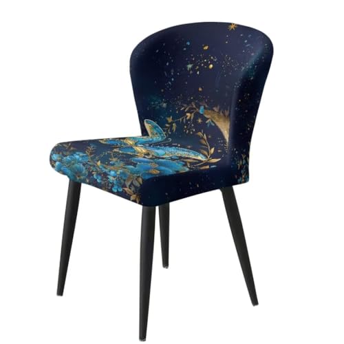 Image of Bar Stool Seat Covers,Butterfly 2 Pieces Washable Bar Stool Covers, Soft Durable Chair Seat Slipcover for Dining Room