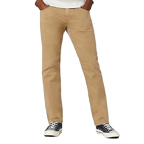 Mavi Zach Men's Straight Leg Pants, Regular Rise Twill Pants for Men, British Khaki Twill, Khaki Work Pants, 36 x 30