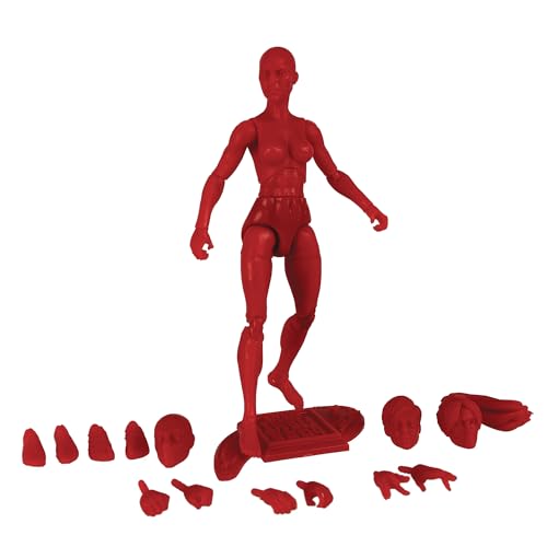 Vitruvian H.A.C.K.S. Super Hero Red (Female) Blank Action Figure