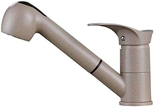 Robinet de cuisine extractible beige économiseur d'eau orientable