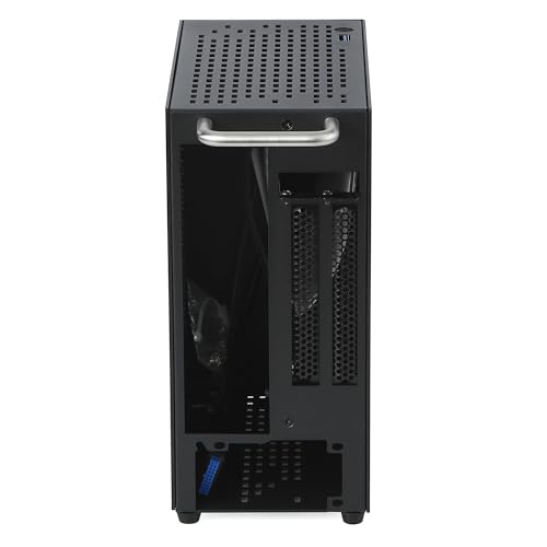 Gabinete de escritorio A07 Negro de aluminio para placa Mini-ITX con elevador PCIe 4.0 miniatura 4