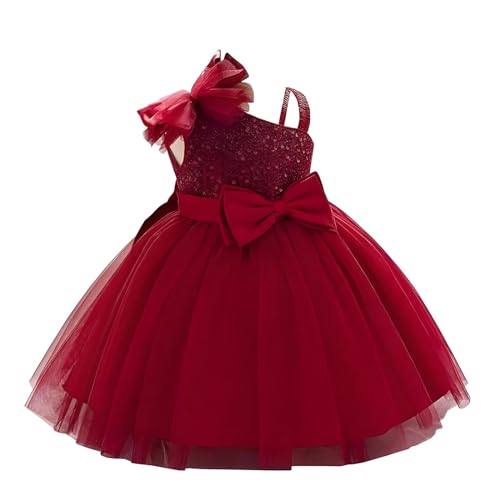 Image of Niren Enterprise Barbet Sequence Embroidered Net Flaired Sleeve Less Baby Knee Length Girl's Frock