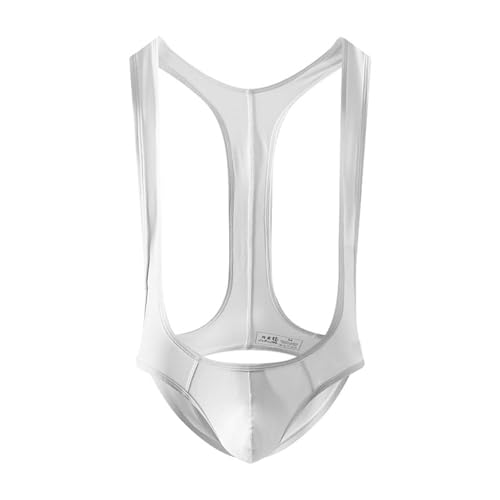 Mono para hombre de malla de seda helada transpirable Jockstrap Design Body sexy Body tanga sin mangas para hombre Camiseta de cuerpo de una pieza G-string Ropa interior para hombre String Straps