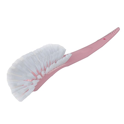 Image of Baybee 2 in 1 Premium Baby Feeding Bottle Cleaning Brush | Easy to Hold Nylon Feeding Bottle Cleaner Brush | Infant Nipple Cleaning Teat Brushes | Baby Bottles Cleaning Brushes (Pink)