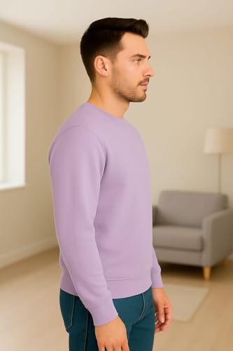 Image of Men's Premium Sweatshirt - Warm, Soft & Stylish Pullover | Casual Winter wear with Full Sleeves | Perfect for Gym, Travel & Everyday Comfort | Plain Sweatshirt for Men