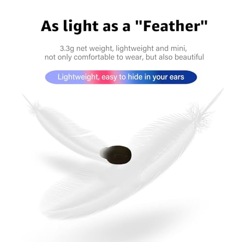 Image of Single Bluetooth Wireless Earbud, Mini Invisible in-Ear Wireless Bluetooth Headphone 12 Hours Super Long Battery Life Suitable for Sports Work and Sleep - Black