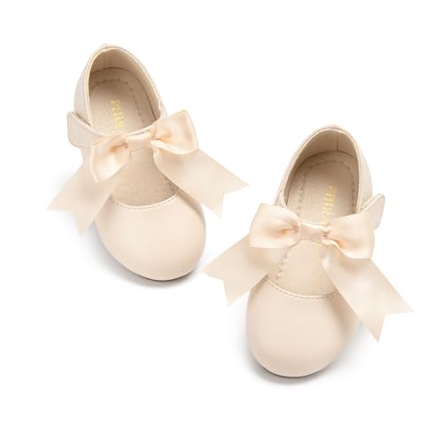 Image of PHIRAMIN Tollder Girl Dress Shoes - Little Girl Ballet Flats for Wedding Party
