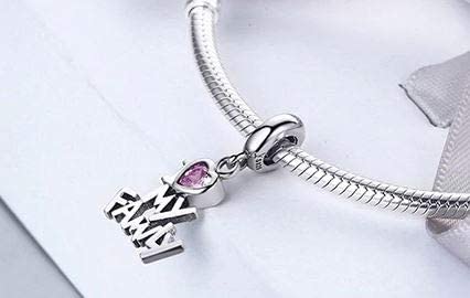 Abalorio de plata 925 compatible con pulseras y joyas de mujer 5