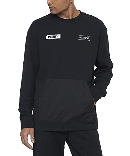 PUMA Nu-Tility Crew Sudadera, Hombre, Puma Black, L