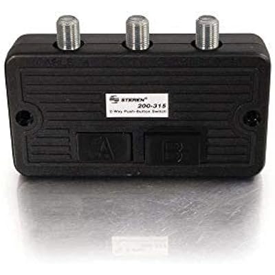 STEREN Network Switch - Coax Splitter 2 Way - Antenna Splitter - Manual Transfer Switch - Coax Cable Splitter 2 Way - Coaxial Cable Adapter for TV - 2 Way Coax AB Switch for TV - 1 عبوة 200-315