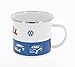 BRISA VW Collection - Volkswagen T1 Bulli Bus Emaille-Kaffee-Tee-Tasse-Becher für Küche, Outdoor - Camping-Zubehör/Geschenk-Idee/Souvenir (Motiv: Bulli Driver/emailliert/Bunt)