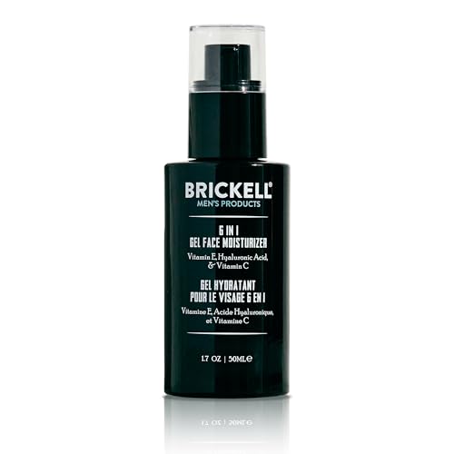 Brickell Men's 6-in-1-Gel-Feuchtigkeitscreme für das Gesicht für Männer, Natürliche und Organische Gel-Feuchtigkeitscreme, 50 ml, parfümfrei