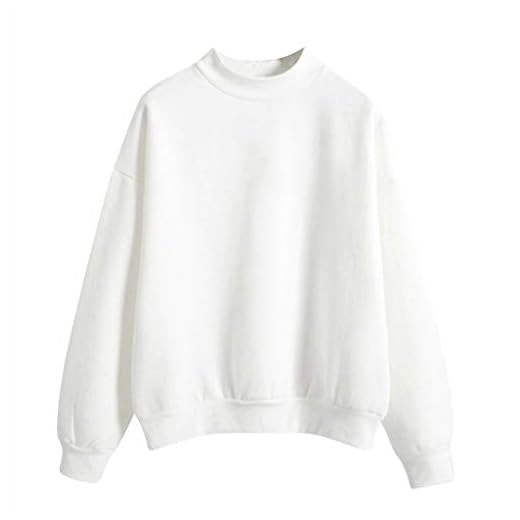 Chanpning Sweat Femme sans Capuche Couleur Unie Pullover Femme Sweat Shirt Pull Femme Chic Et élégant Hiver Chaud Pas Cher Sweat Automne et Hiver Manche Longue Pullover Tops