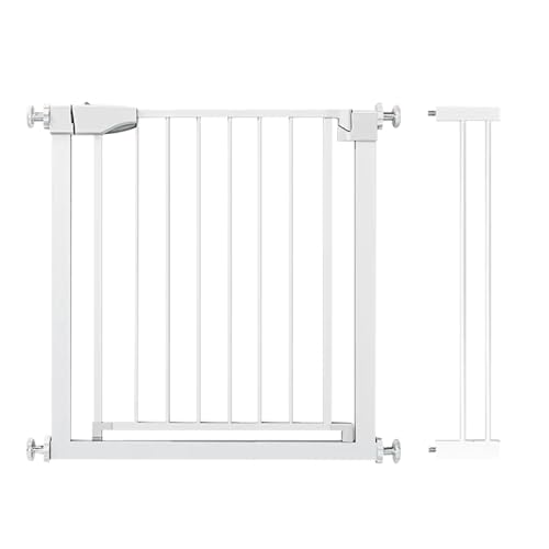 LINXAS ベビーゲート (本体Lサイズ+拡張フレーム14cm(90cm-96cm対応) 黒) 階段上 突っ張り式 拡張可能 高さ76cm 赤ちゃん 柵