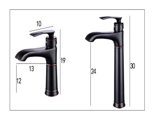 Robinet de salle de bains rétro pour vasque à commande eau chaude froide