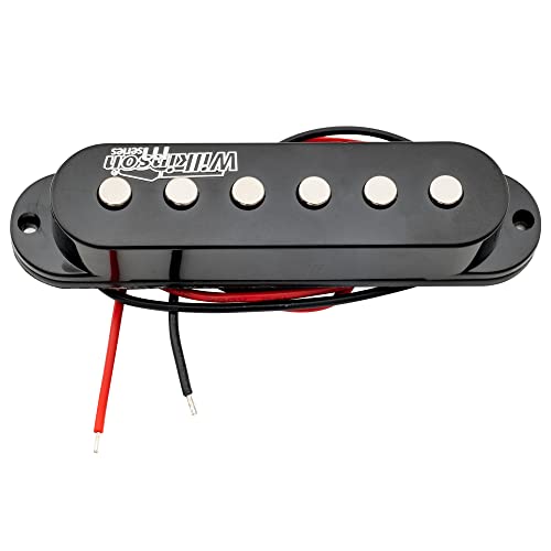 Wilkinson High Output Ceramic ST Single Coil Middle Pickup for Strat Style Electric Guitar, Black - Thumbnail 4
