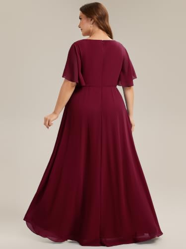 Image of Ever-Pretty Plus Women's Chiffon Plus Size Formal Mother of Bride Dresses