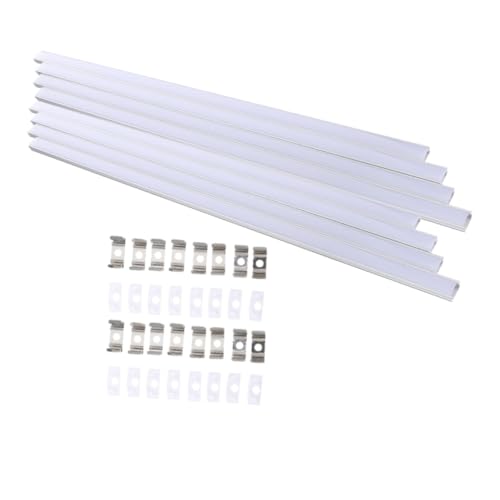 Profilé LED aluminium Ciieeo avec diffuseur | Pack de 8 canaux pour ruban lumineux