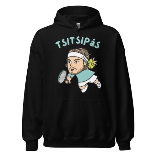 Sweat à capuche Tsitsipas noir XL vêtement tennis pour homme