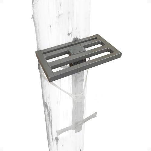Hawk Small Platform, Lightweight Tree Stand Hunting Gear Mounts to Helium Sticks, Foot Rest for Mobile Hunters, Quiet Step, 10 x 6 Inch