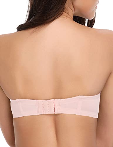 Image of Wingslove Women's Strapless Full Figure Bra Underwire Multiway Contour Plus Size Bra Red Carpet