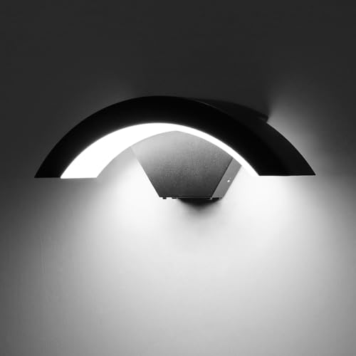 Image of Kawell 18W Creative LED Wall Light Outdoor Modern Sconce Hardwired Waterproof Porch Light Wall Mount for Hallway Balcony Garage Garden, Cold White