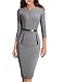 Produktbild Etuikleider Knielang, One Piece Bodycon Midi Business Kleider Damen Knielang