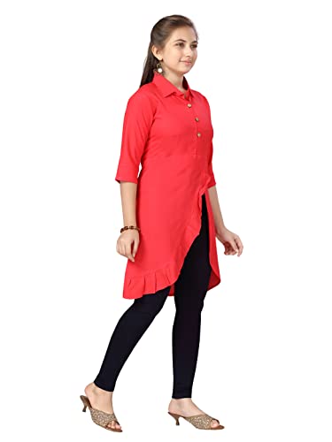 Image of Aarika Girl's Cotton Regular Tunic Shirt