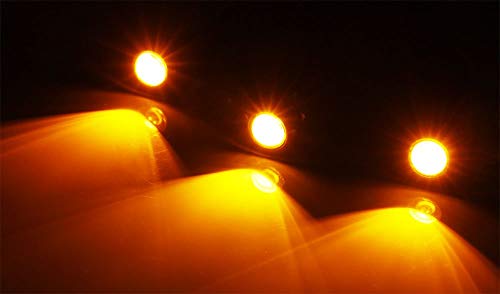 image for iJDMTOY 3pc Set Custom Retrofit Amber Yellow Front Grille Mesh Mount L