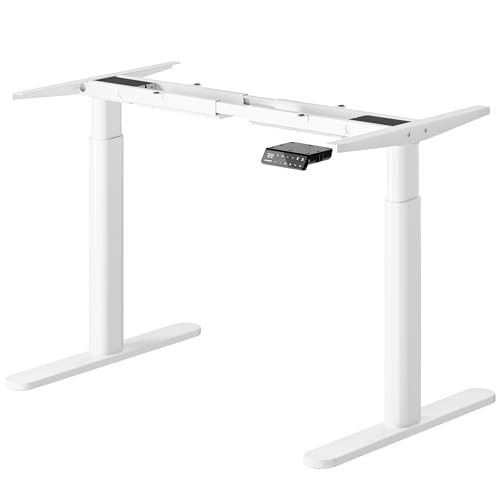 MAIDeSITe EL2 Pro Art Höhenverstellbarer Schreibtisch Gestell, Ovaler Beindesign Elektrisch höhenverstellbares Tischgestell Dualmotor Traglast 180kg mit 4 Memory-Steuerung und Kollisionschut