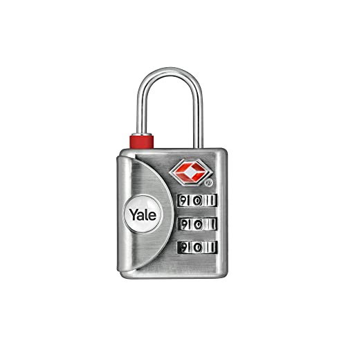 Image of Yale YTP132 Travel Lock TSA Luggage Locks 3 Digit Combination Padlock for Suitcases | Number Lock for Bag | Password Locks for Travel