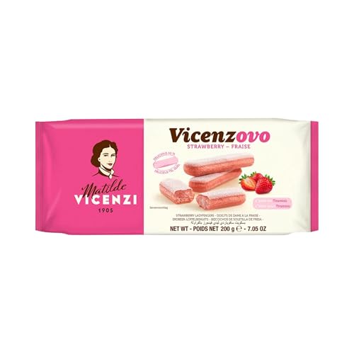 Image of Matilde Vicenzi Ladyfingers Original & Strawberry Combo Pack of 2, 400g | Italy's Favorite Ladyfinger | Perfect for Tiramisu & Desserts | GMO-Free & All Natural Ingredients | Light, Crisp & Delicately Sweet