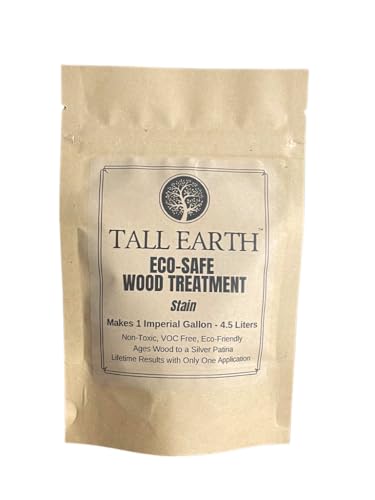 Tall Earth Eco-Safe Wood Treatment Non-Toxic Stain Silver Gray Patina 1 Gallon Mix
