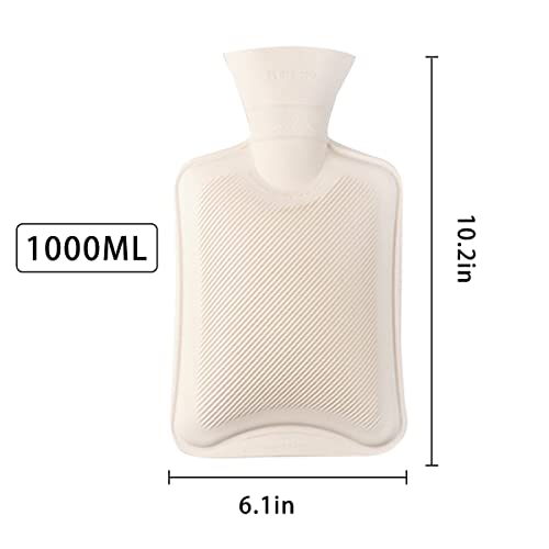 Ppgod Soft Plush Thermos, 1000Ml Thermos, Thermos,Natural Rubber Hot Water Bottle, Helps Provide Warmth And Pain Relief, Warm Gift, 1 Piece #TOP2