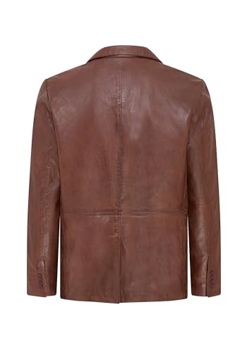 Mens Leather Blazer Soft Real Italian Leather Fitted Vintage Jacket Coat4