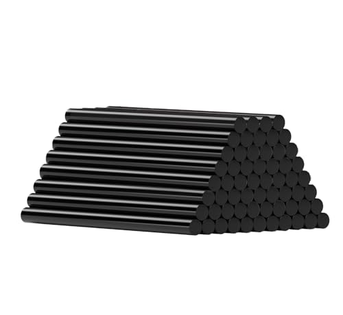 Black Hot Glue Sticks 4 Long 0.27 Dia Mini Size Glue Sticks for Glue Gun Dual Temp All Purpose Craft Adhesive 60-Pack