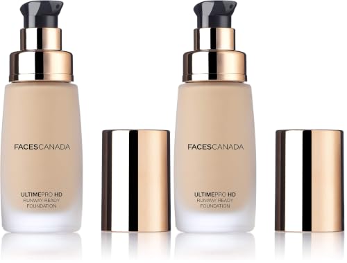 Image of FACESCANADA Liquid Ultime Pro HD Runway Ready Foundation-Natural,Liquid 30ml,Radiant Flawless Finish,HD High Coverage,Blends Easily,Longwear,Natural Dewy Skin. (Pack of 2)