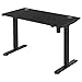 SONGMICS Höhenverstellbarer Schreibtisch elektrisch, 60 x 120 x (73-114) cm, Tischgestell, Schreibtischständer, mit Tischplatte, stufenlos verstellbar, Stahl, schwarz LSD011B02