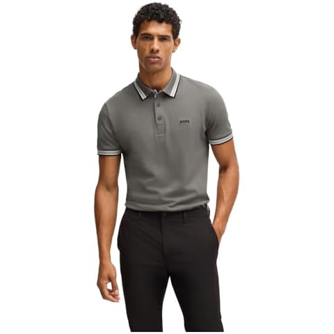 BOSS Men's Paddy Polo Shirt with Contrast Logo Cover