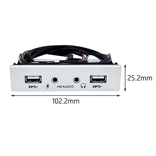 Adaptador de Soporte USB 2.0 para Bahía de Disquete Panel Frontal Audio Hierro PC ARGÉN 3