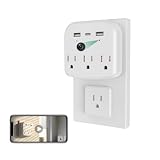 1080P WiFi Hidden Outlet Camera, Spy Style Plug-In Wall Charger Camera, Nanny Cam for Home Security...