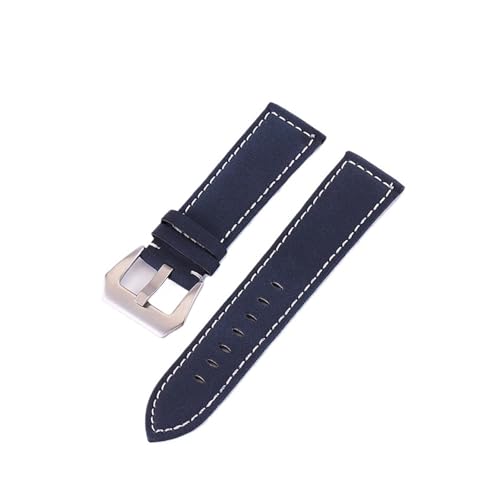 Correa de Reloj de 18 mm, 20 mm, 22 mm y 24 mm de Piel de Becerro esmerilada, Correa de Reloj de Alta Gama, Pulsera Universal para Reloj Inteligente P12